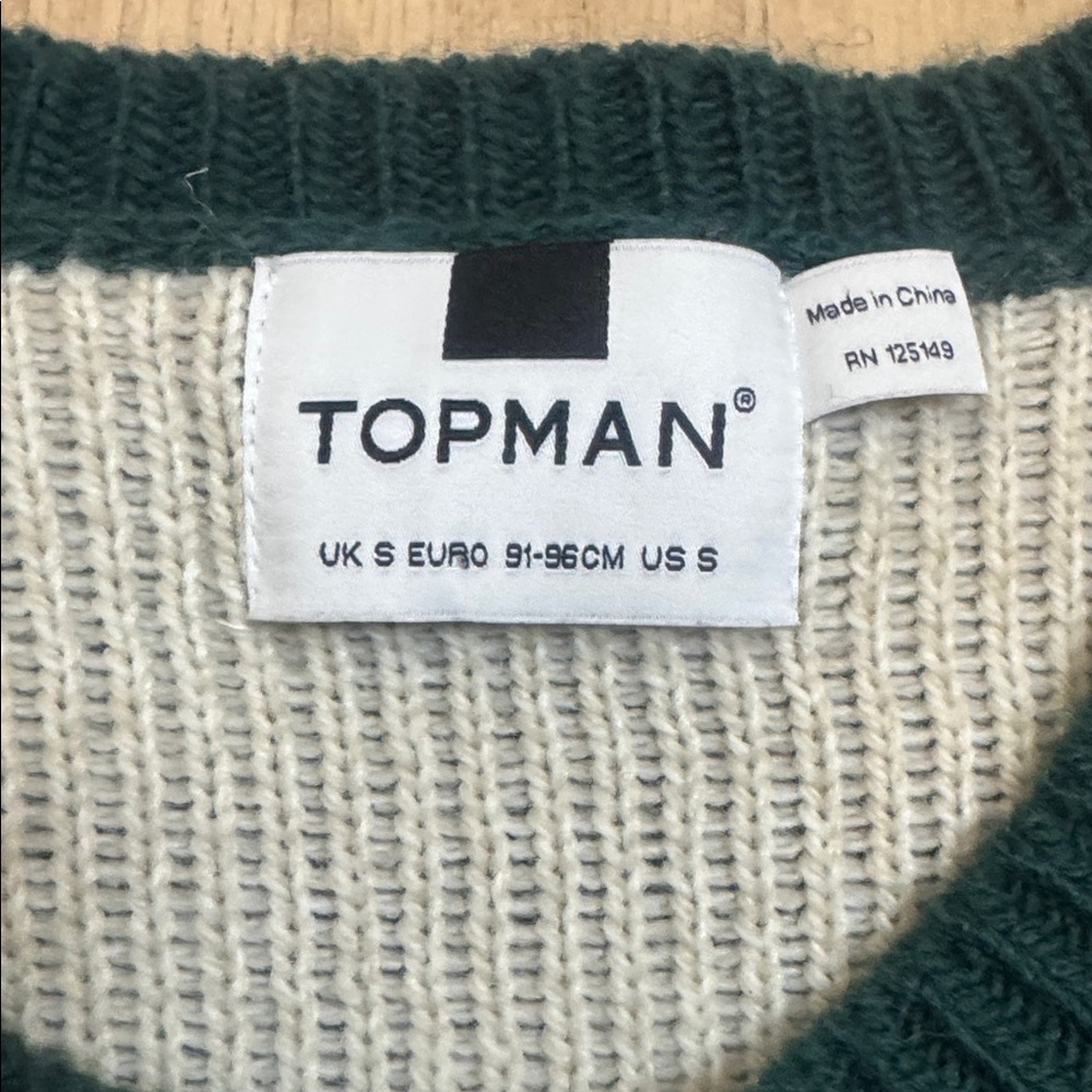 TOPMAN Reindeer Fair Isle Wool-Blend Sweater | Men’s Small (S) - Picture 4 of 6